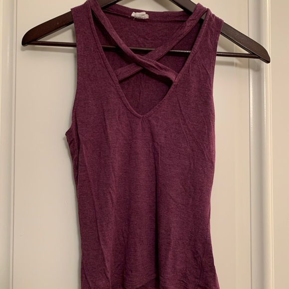 Garage Purple V-Neck Tank Top - Picture 1 of 3